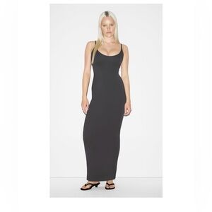 SKIMS Soft Lounge Scoop Neck Dress in Graphite